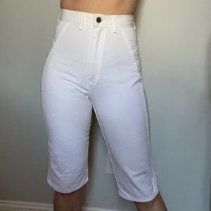 White Denim Long Shorts